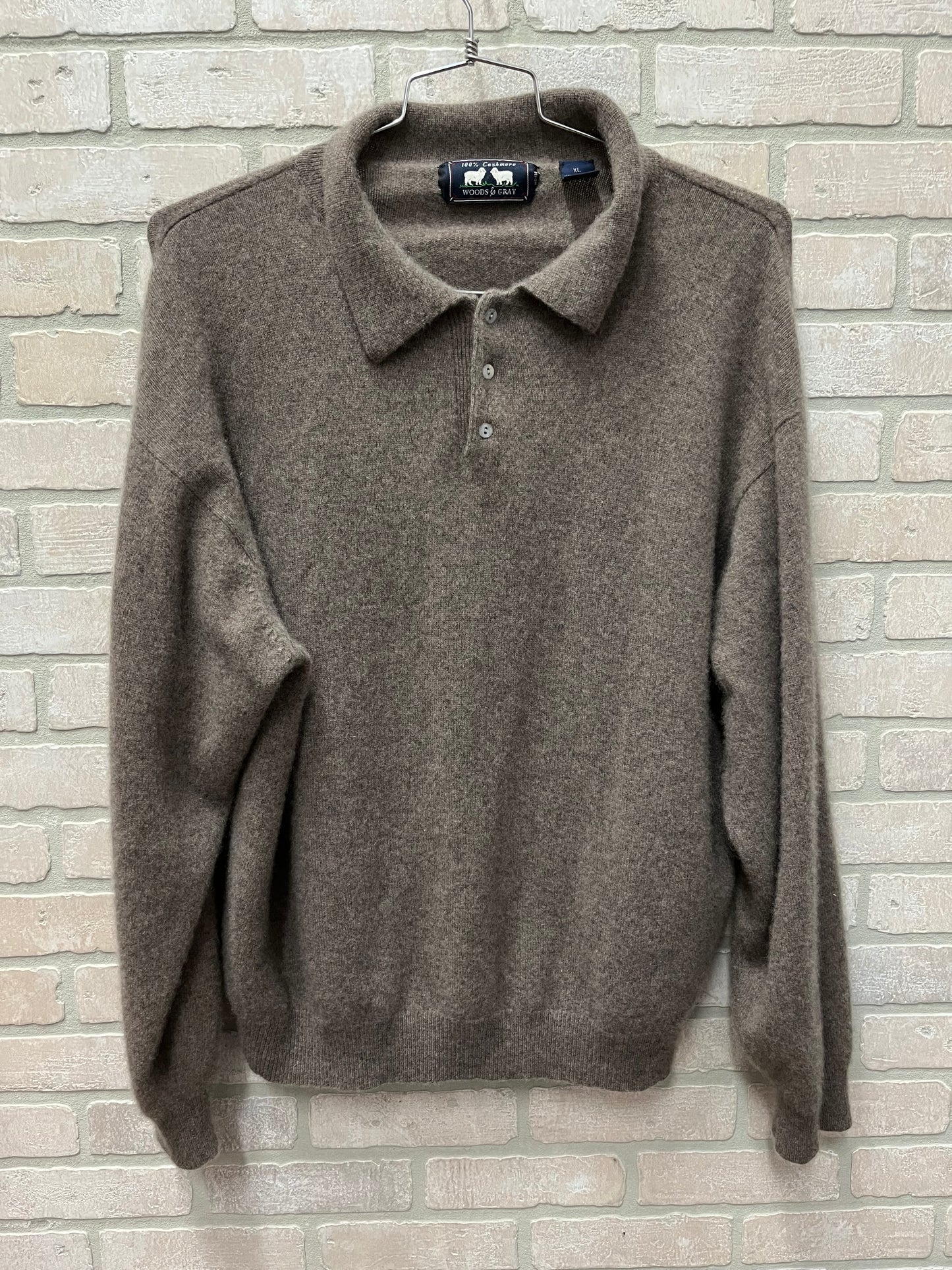 Woods & Gray 100% cashmere pull over sweater khaki xlllllPreowned.