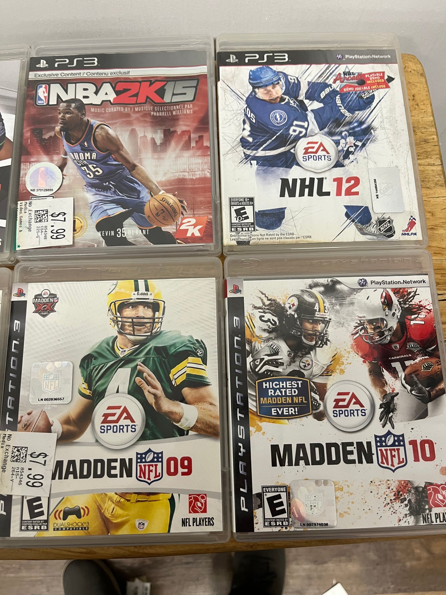 A lot of 8 PlayStation 3, sports games football basketball, hockey, athletic games preowned