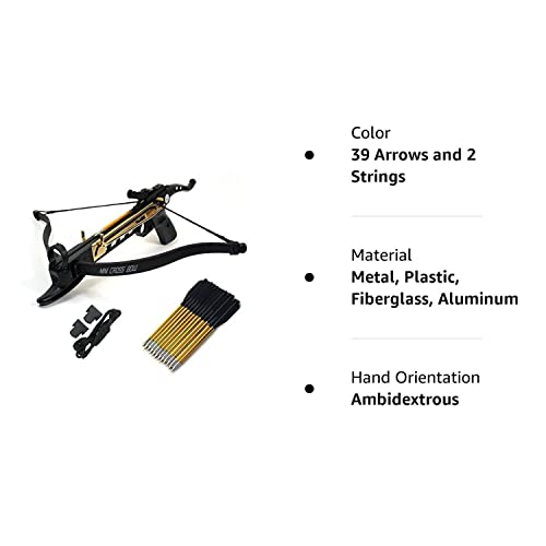 Ace Martial Arts Supply Cobra System Self Cocking Pistol Tactical Crossbow, 80-Pound with 39 Arrows, 2 Strings