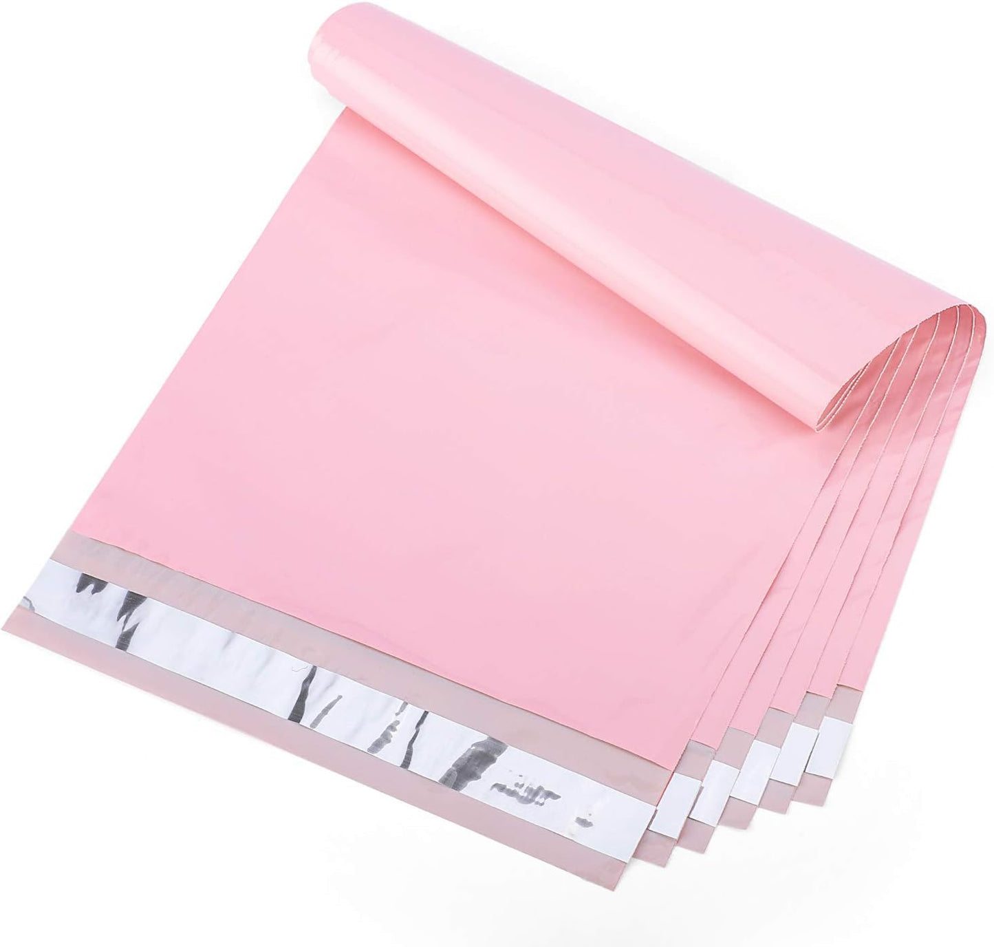 Metronic Poly Mailers 10X13 100 Pack, Strong Adhesive Shipping Envelopes for Clothing, Medium Shipping Bags for Small Businesses, Waterproof Mailers Poly Bags for Shipping, Packages Bags Light Pink