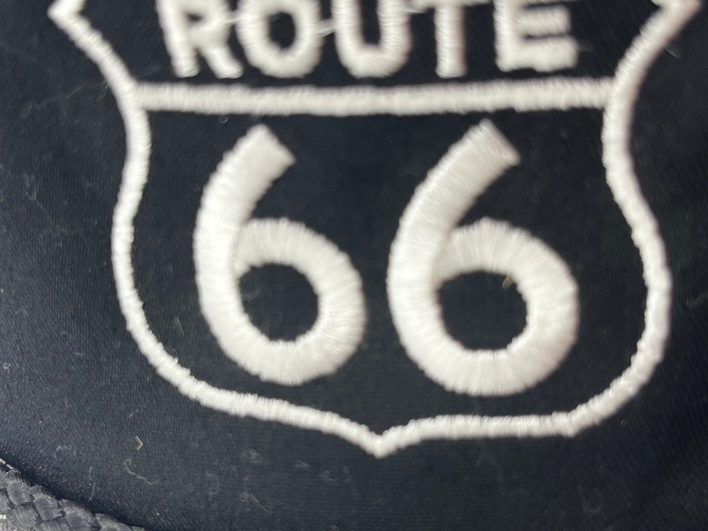 Route 66 snapback ball cap truckers hat, adjustable, black preowned