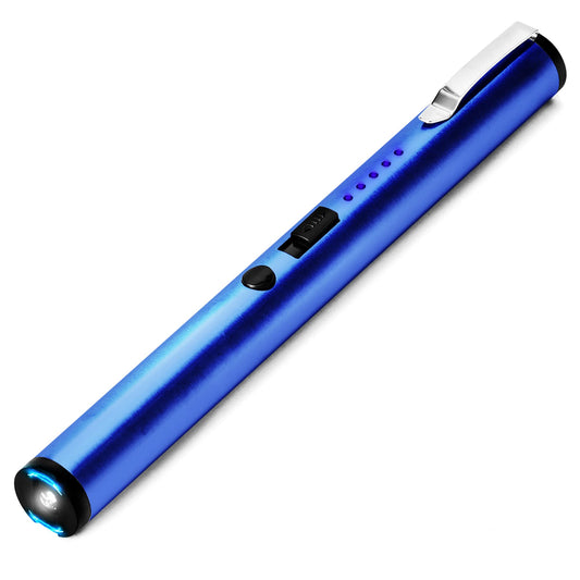 Guard Dog Security Enlight Pen Stun Gun with Flashlight, Self Defense Device, Battery Life Indicator, Belt Clip, Non Lethal Weapon for Women and Men, 6.10 Inches - Blue