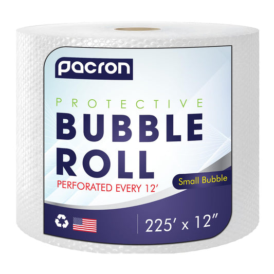 Protective Bubble Cushioning Wrap Roll - 225FTx12IN Multipurpose Clear Bubble Roll for Packing, Scratch Resistant - 3/16 Dense Bubble Packing Wrap for Moving and Shipping, Perforated Every 12IN