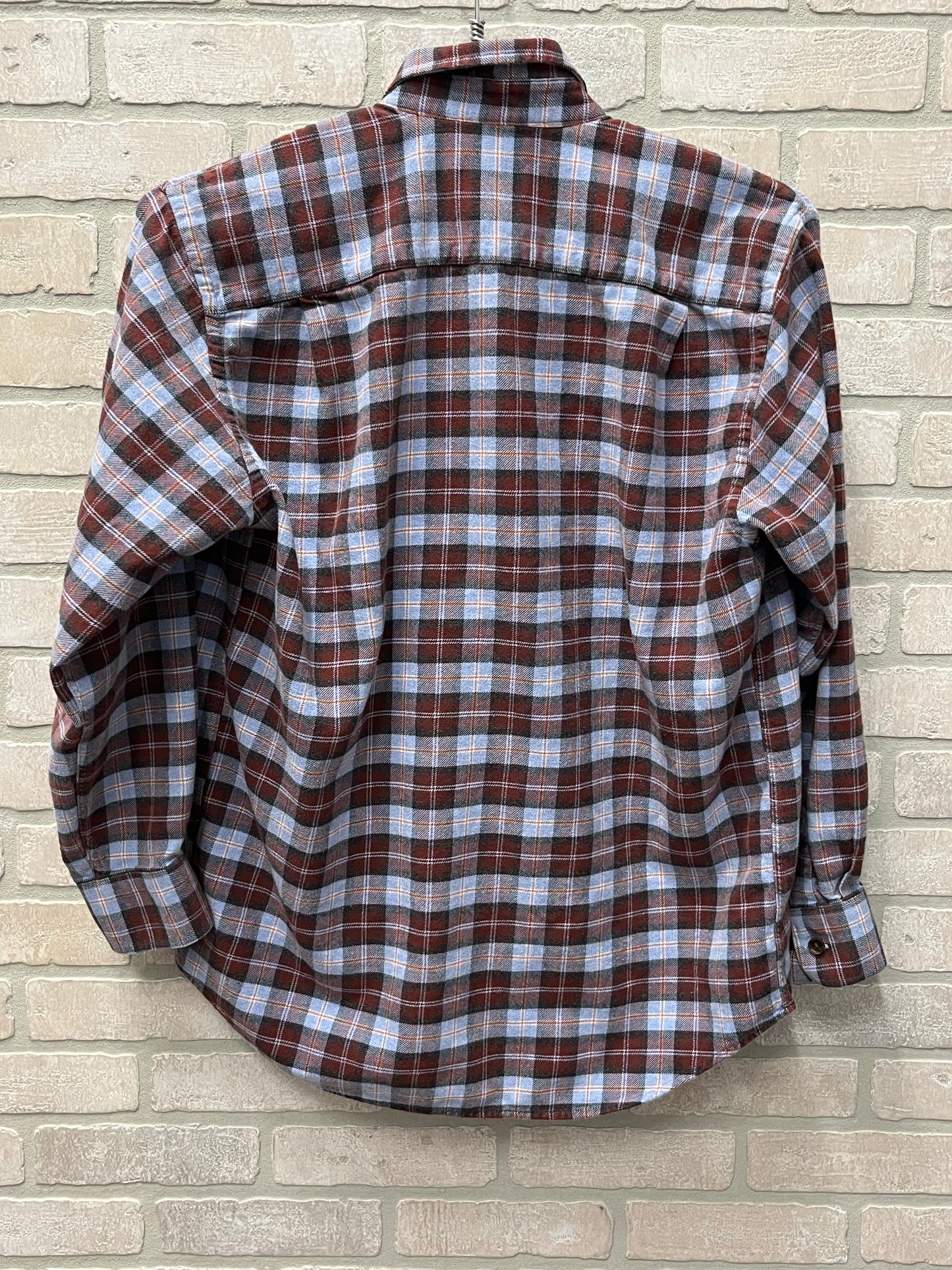 Orvis flannel shirt, long sleeve size medium tartan plaid luxury flannel preowned