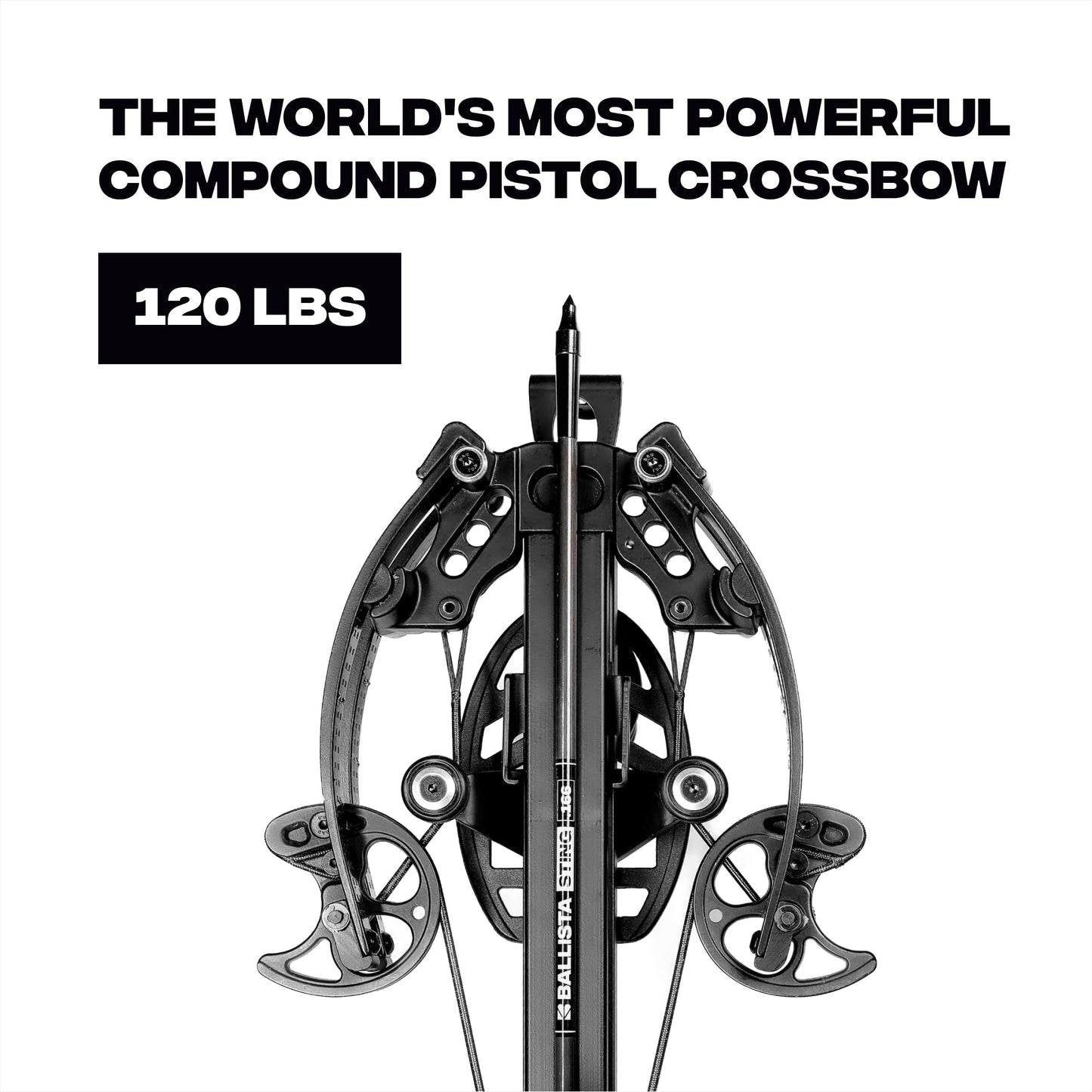 BALLISTA BAT Compound Mini Crossbow with One Hand Small Crossbow for Hunting, Fishing and Target for Adults and Youth - Fast 330fps, Powerful 130lbs, Lightweight 2.46lbs