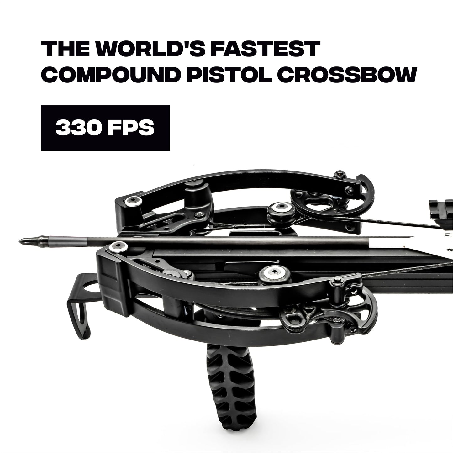 BALLISTA BAT Compound Mini Crossbow with One Hand Small Crossbow for Hunting, Fishing and Target for Adults and Youth - Fast 330fps, Powerful 130lbs, Lightweight 2.46lbs