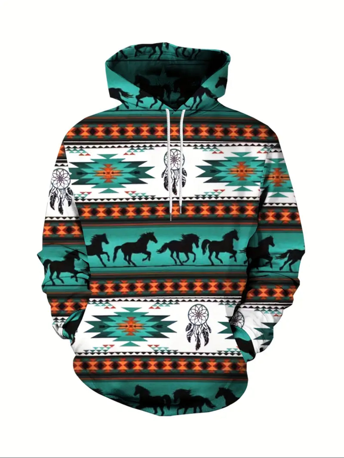 Aztec men’s lightweight hoodie with pockets and drawstring size 2 XL