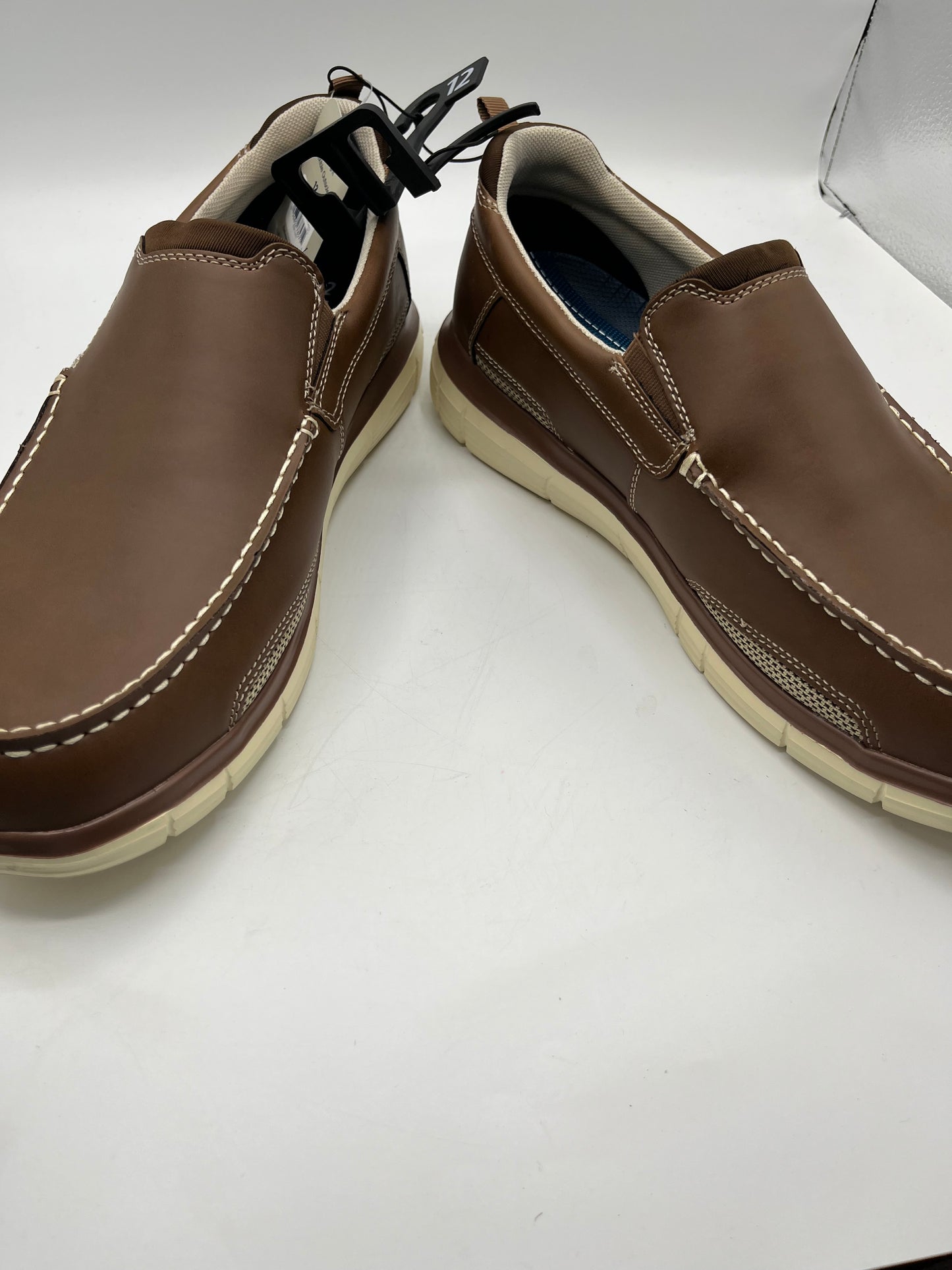 George shoe slip on loafer flexible lightweight brown size 12