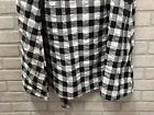 Lisa Marie Fernandez NWT Black Buffalo Checked Plaid Shirt Dress Belt Pockets XL