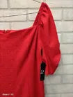 NY & C Red Midi Dress With Puff Sleeves Pencil Zip Size XXL Valentine's NWT