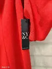 NY & C Red Midi Dress With Puff Sleeves Pencil Zip Size XXL Valentine's NWT