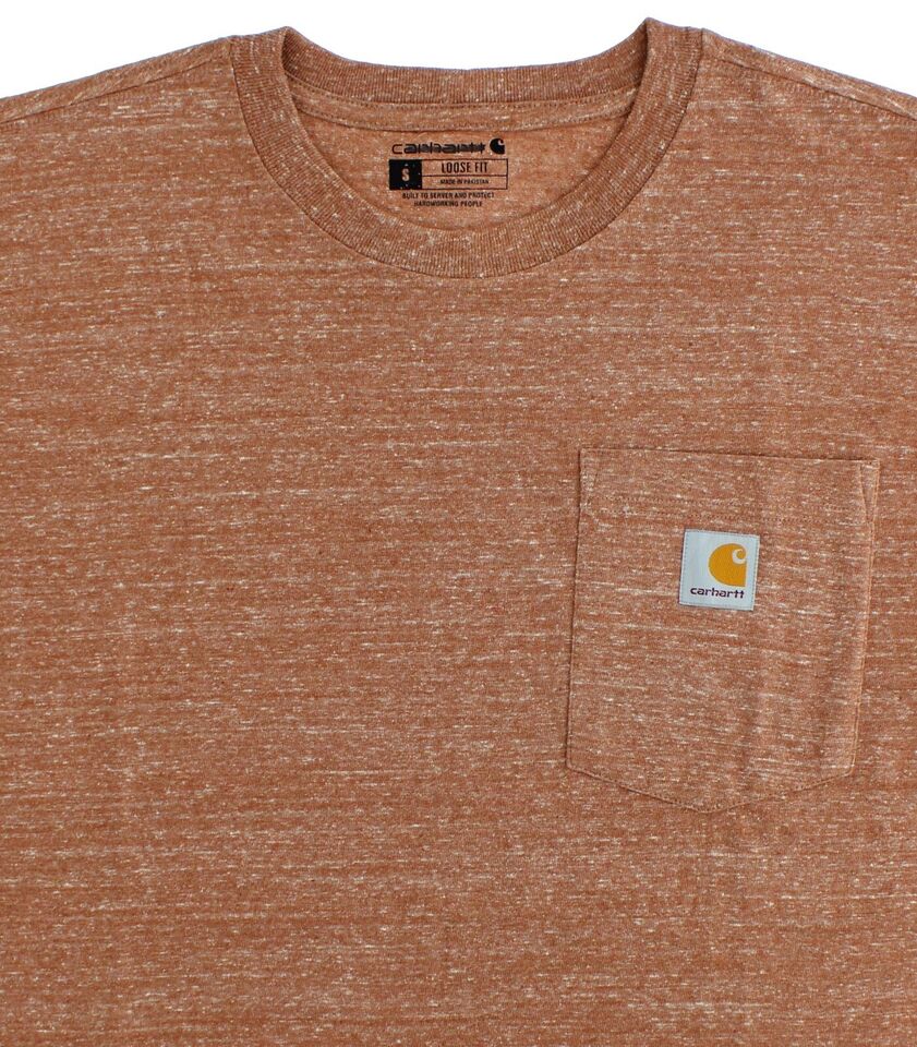 Carhartt Men's T-Shirt Loose Fit, Short Sleeve, Cotton Blended Single Pocket Tee