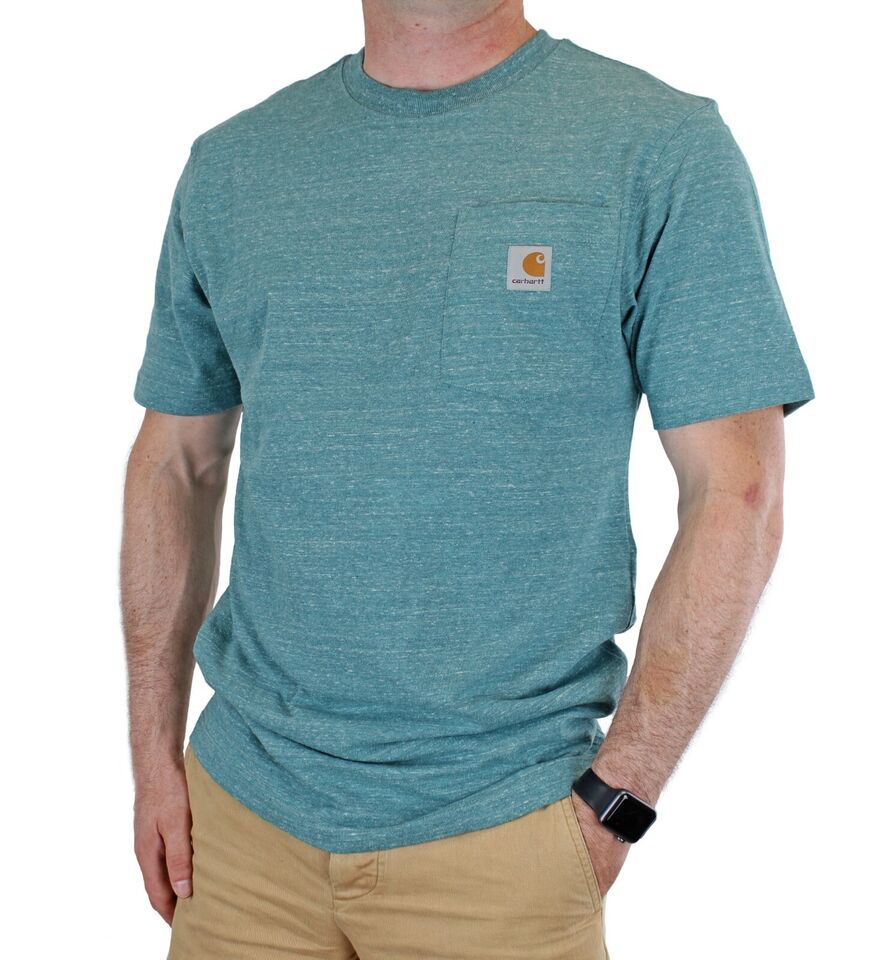 Carhartt Men's T-Shirt Loose Fit, Short Sleeve, Cotton Blended Single Pocket Tee