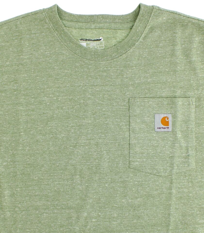 Carhartt Men's T-Shirt Loose Fit, Short Sleeve, Cotton Blended Single Pocket Tee