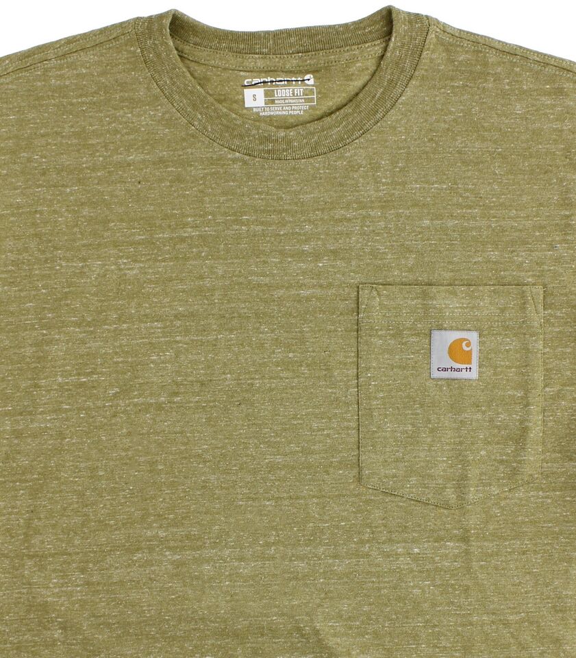 Carhartt Men's T-Shirt Loose Fit, Short Sleeve, Cotton Blended Single Pocket Tee