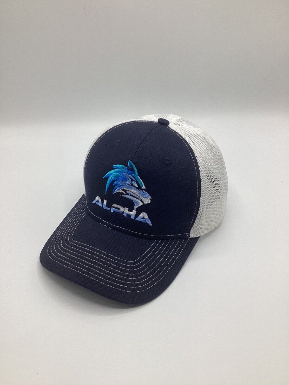 ballcape trucker’s hat blue &white snap back regular fit