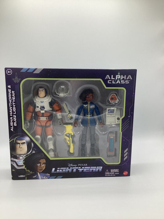 Disney Pixar Lightyear 2022 Alpha Class Buzz & Alisha Hawthorne 2 Pack Toys