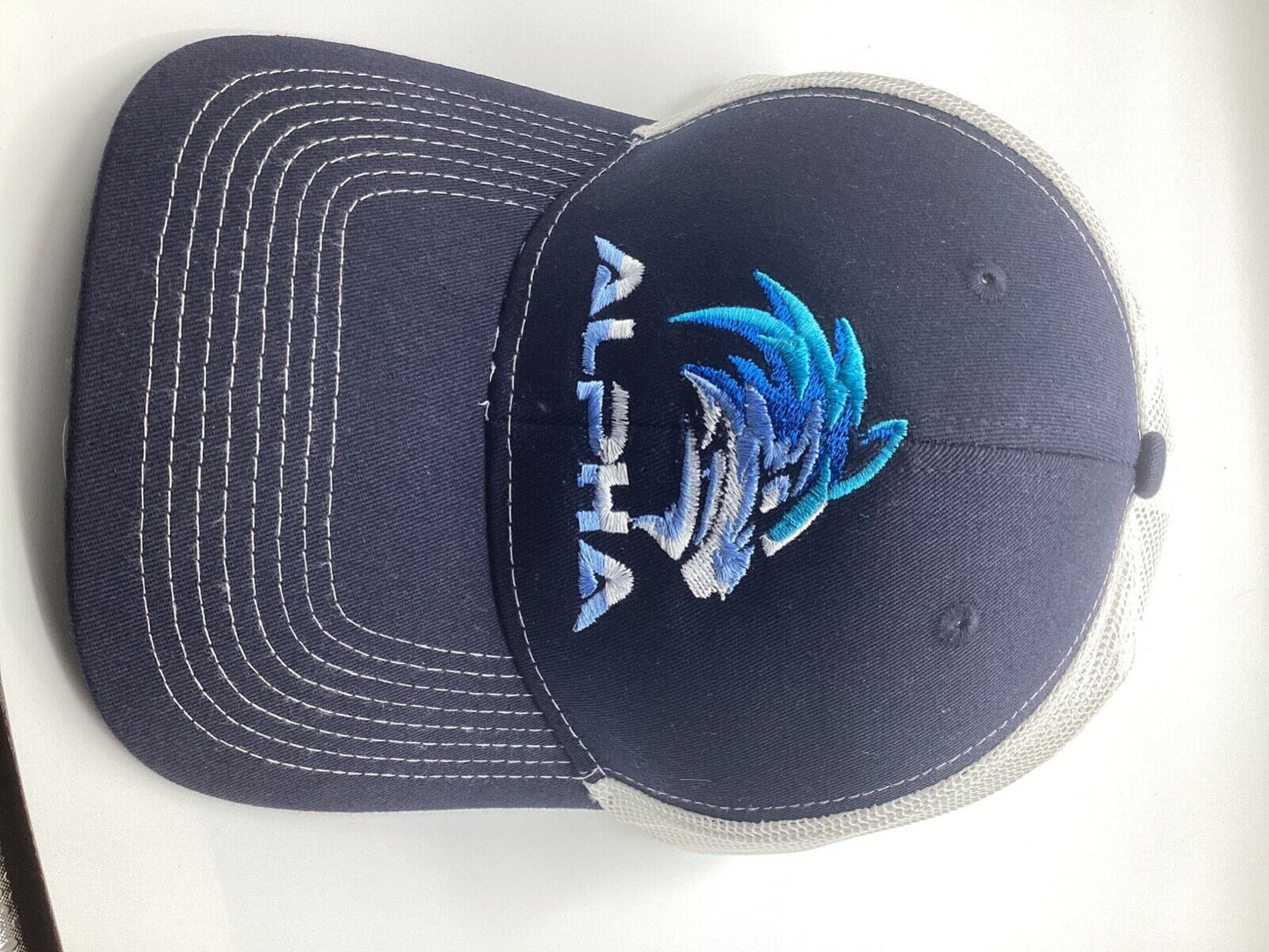 ballcape trucker’s hat blue &white snap back regular fit