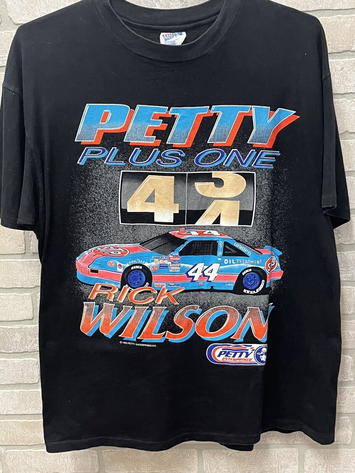 Vintage Nascar Shirt Rick Wilson #44 Petty Plus One 1993 Racing Single Stitch XL