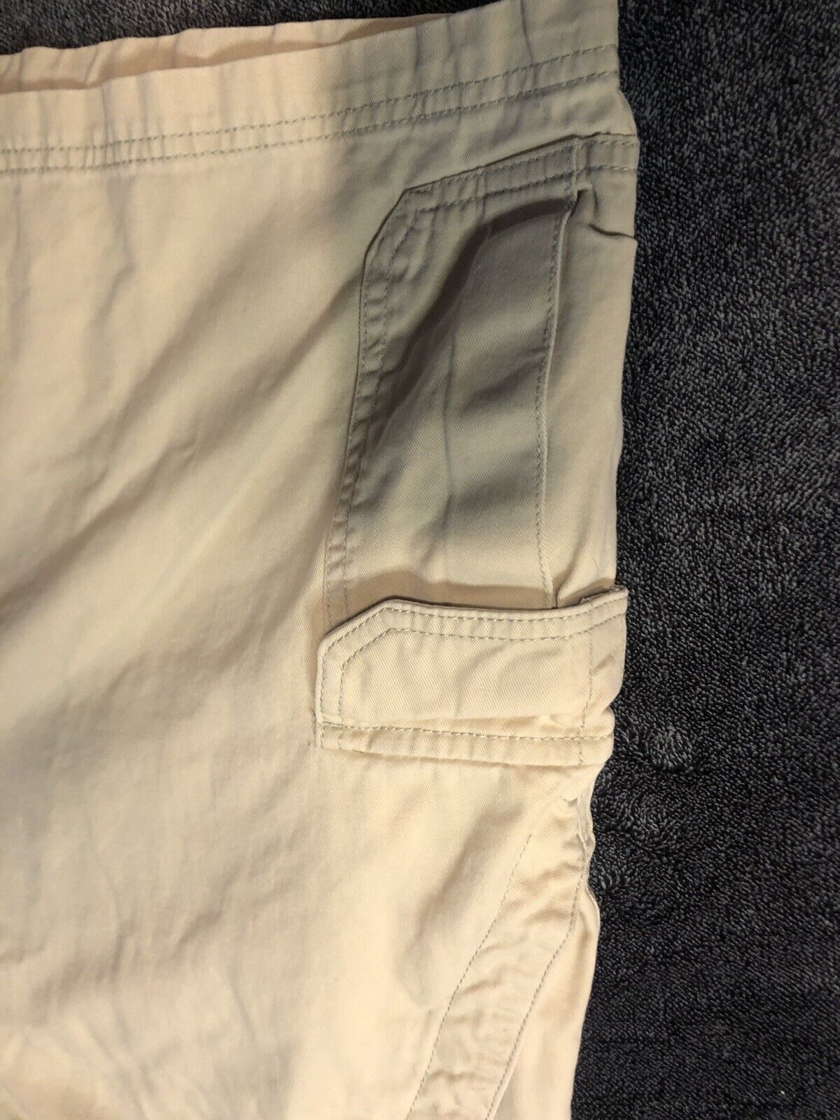 Columbia Shorts Mens 36 Beige Khaki Nylon Pockets Outdoor Hiking Fishing ￼Casual