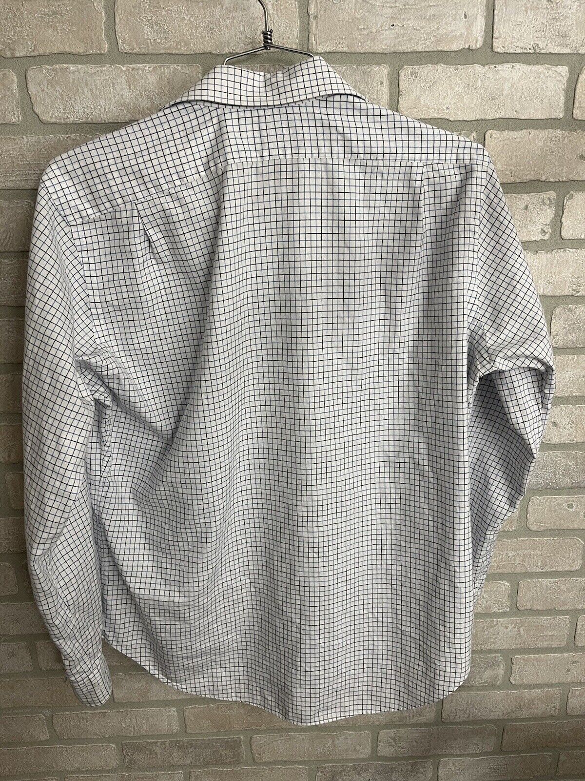 Polo Ralph Lauren Men’s Shirt Size 16 ￼34/35￼ Long Sleeve Button Up White Checks