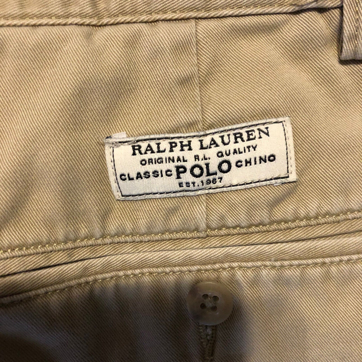 Ralph Lauren Shorts Mens 30 ￼￼ Beige ￼100% Cotton Pony Golf Casual Classic