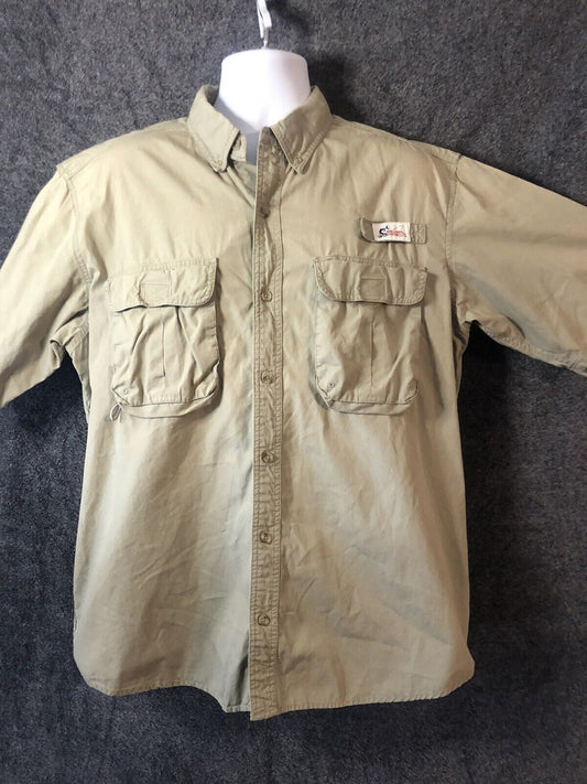 Sportsman Mens SS Shirt L Button Down Collar Casual Sport Dress Work or Fishing