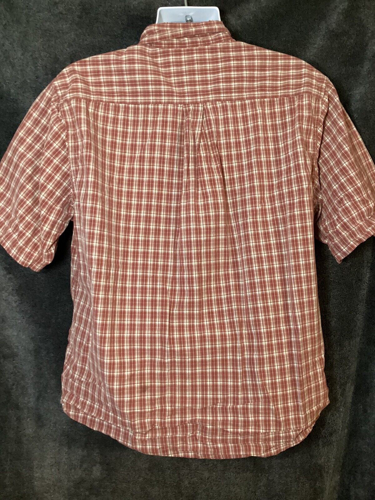 Carhartt Men Short Sleeve Button Down Shirt Top Size Large Plaid Cotton ￼Casual