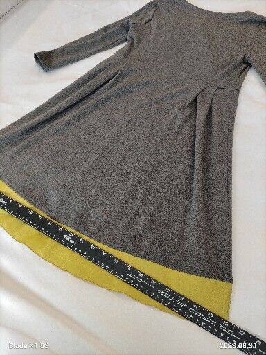 Uncle Frank Anthropologie Gray/Yellow Mini Dress Or Long Tunic Top  Size XS