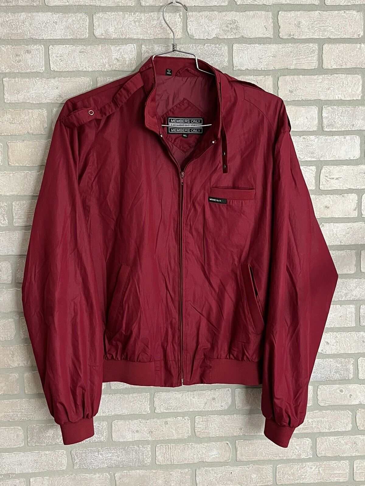 Vintage Members Only man burgundy Jacket size L