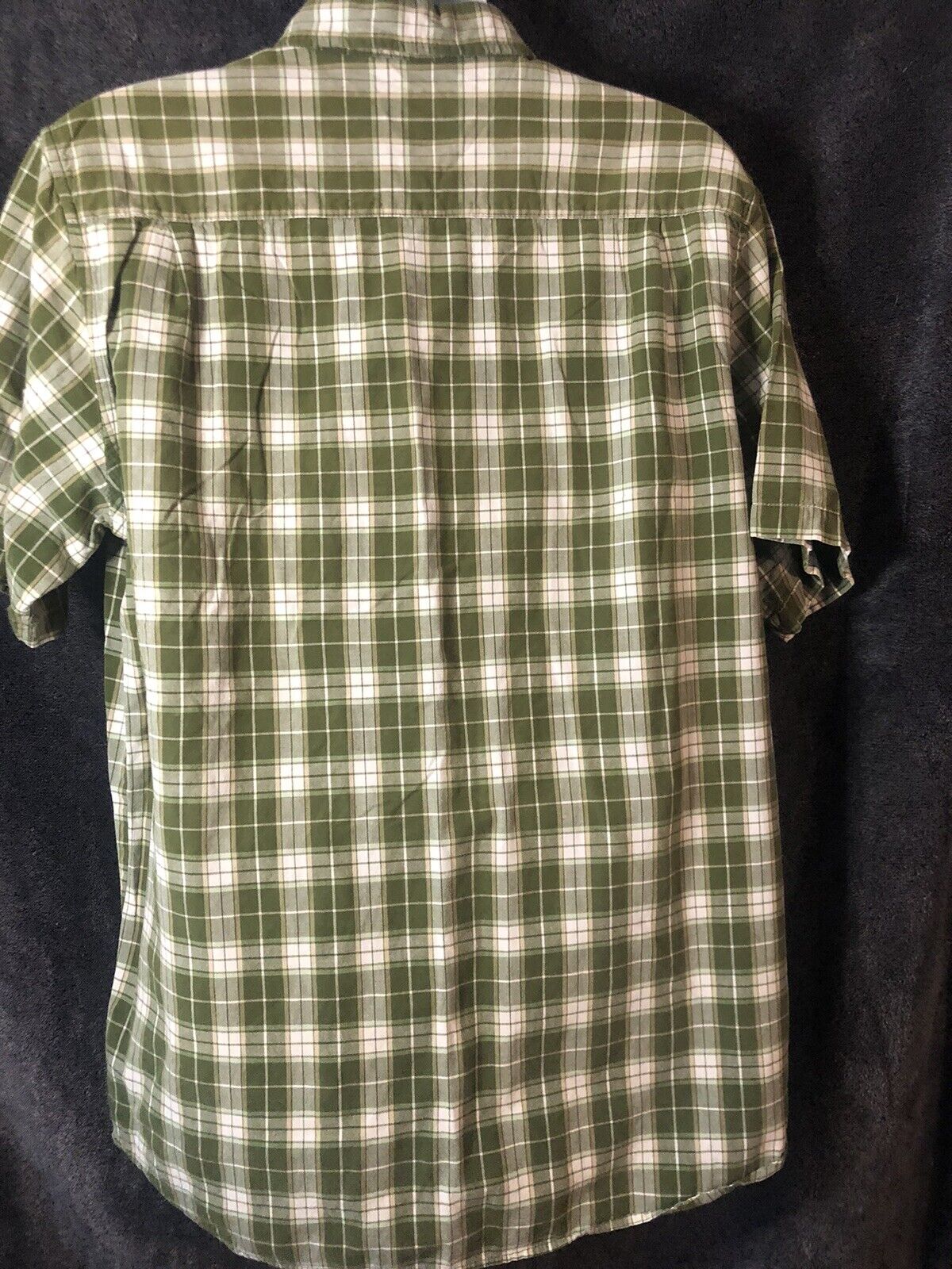 Carhartt Button Up Short Sleeve Casual Shirt Size LargeRN#14806 Green Plantain ￼