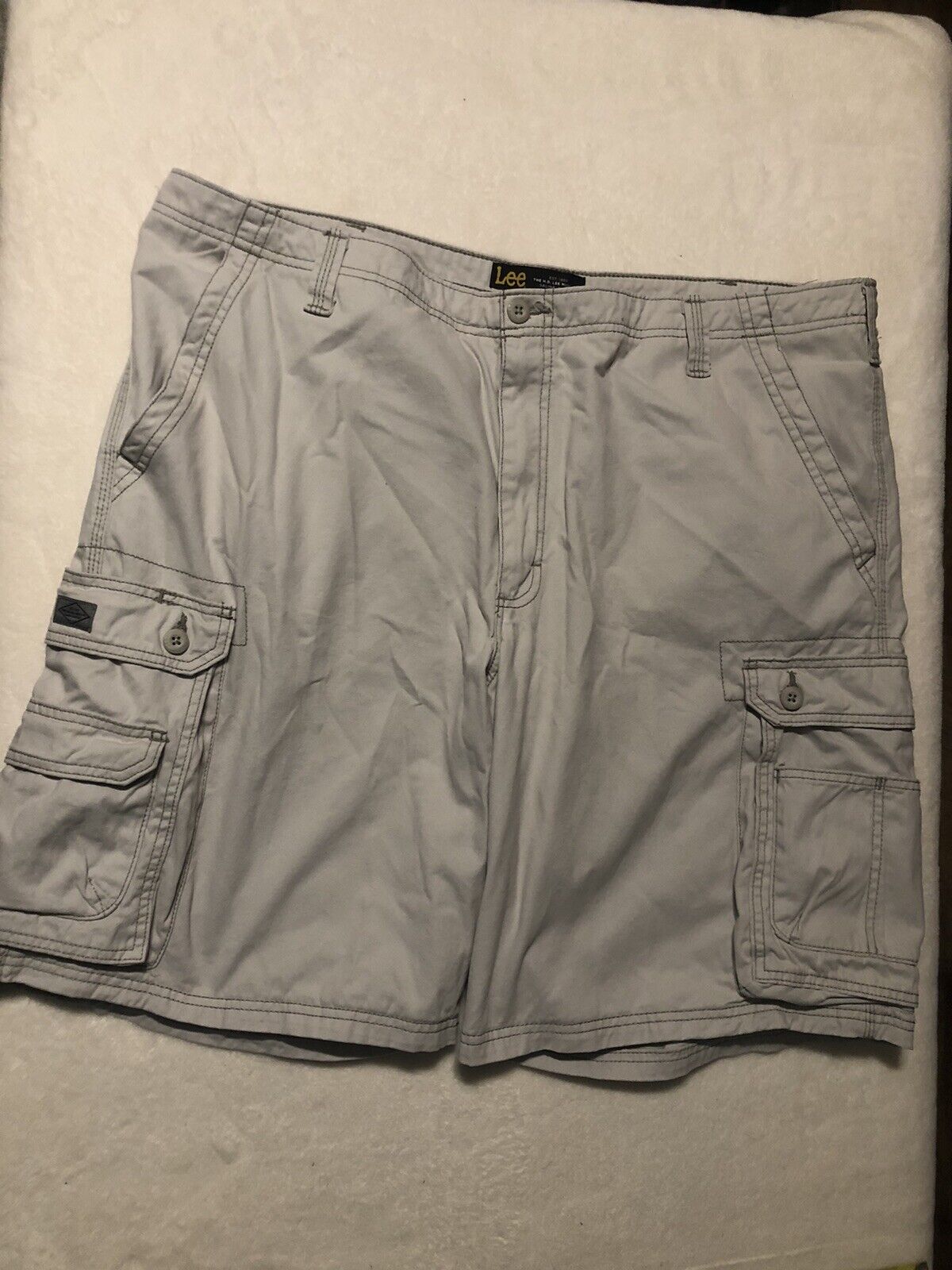 New Lee Men's Cargo Shorts Khaki Size 44  Hiking Fishing Outdoor