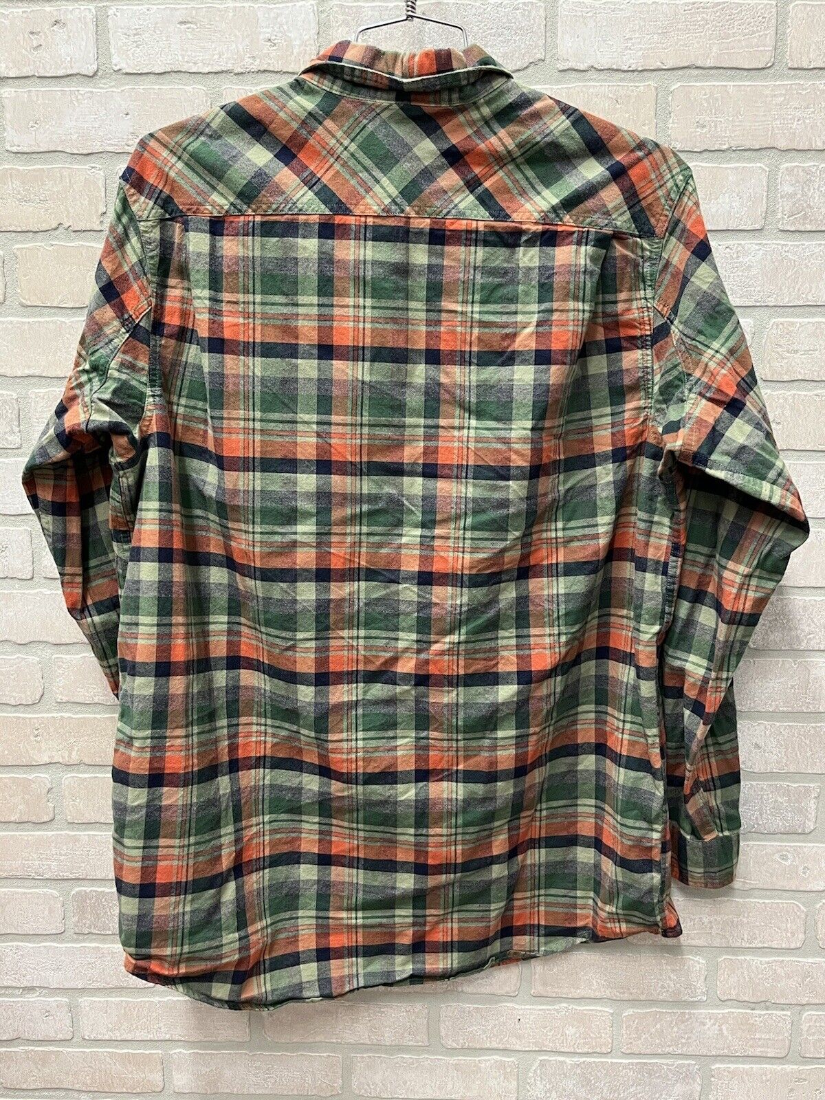 Duluth trading co Long Sleeve Button Up Flannel Shirt Sz XL Tall Tartan Plaid