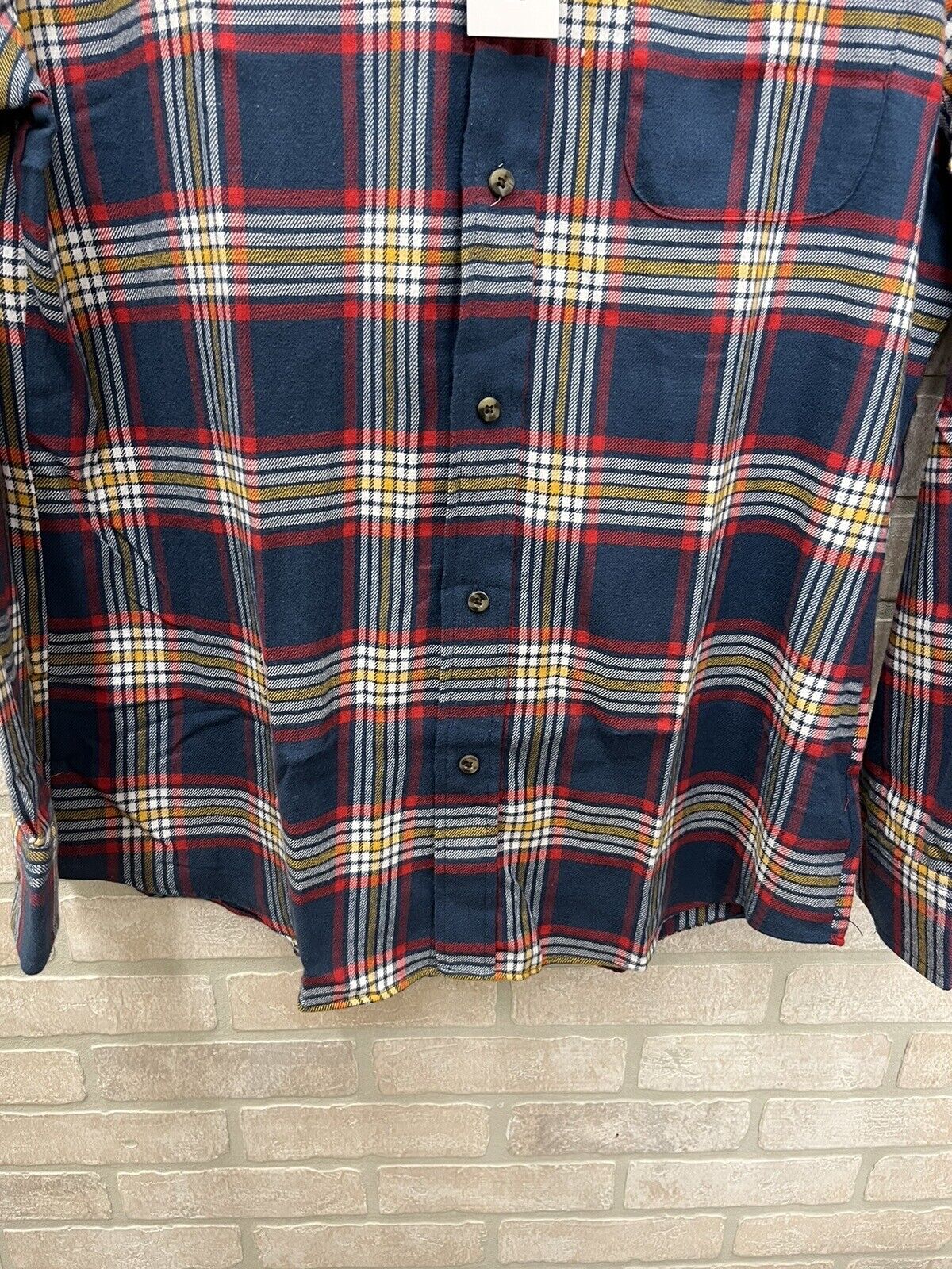 Saddlebred Plaid Shirt Men’s Size L Classic Fit Long Sleeve  Flannel 100% Cotton