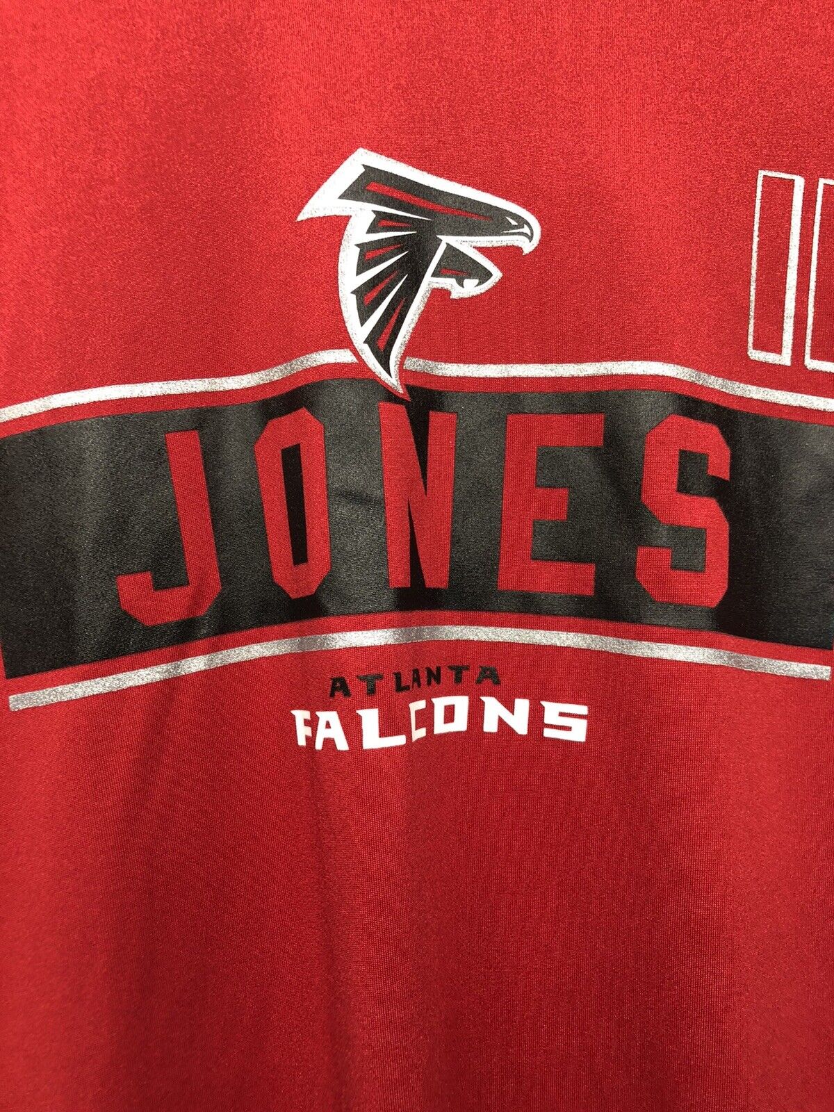 NFL Team Apparel Atlanta Falcons #11 Julio Jones Red T Shirt Adult Mens Extra L