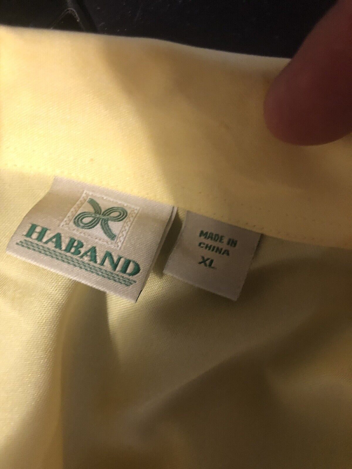 Vintage Haband XL Short Sleeve Shirt RN 84597 Full Zip Up Yellow Casual