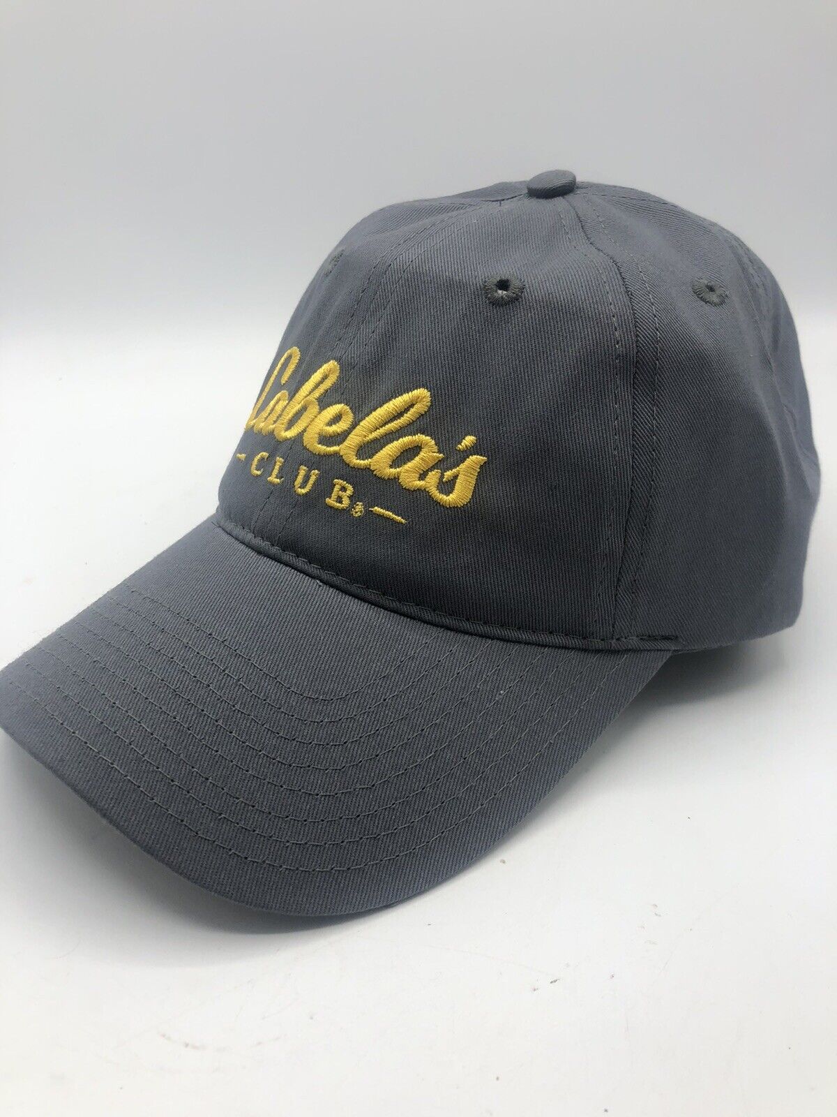 Cabala's Mens Hat Club Adjustable Baseball Cap  Gray Embroidered RN 56835