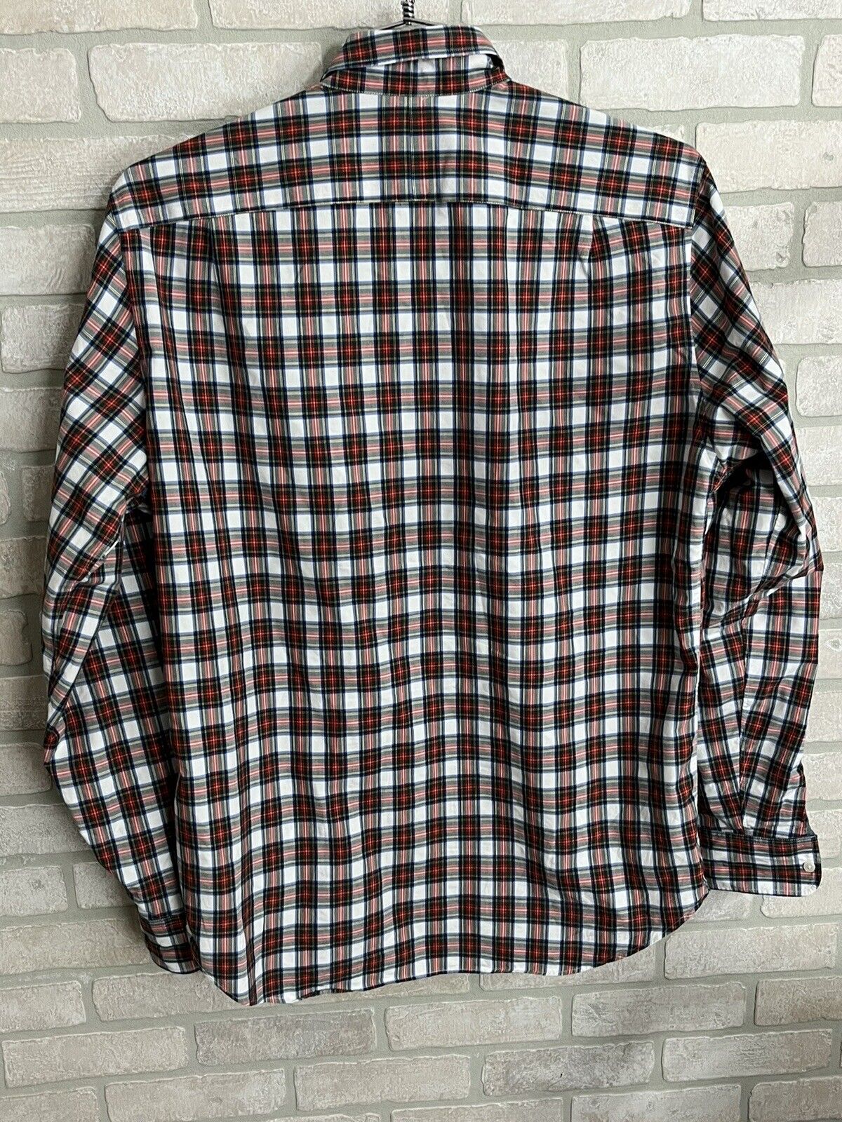 J Crew Classic Shirt Fit Red Plaid Long Sleeve Button Down Mens Large RN 77388