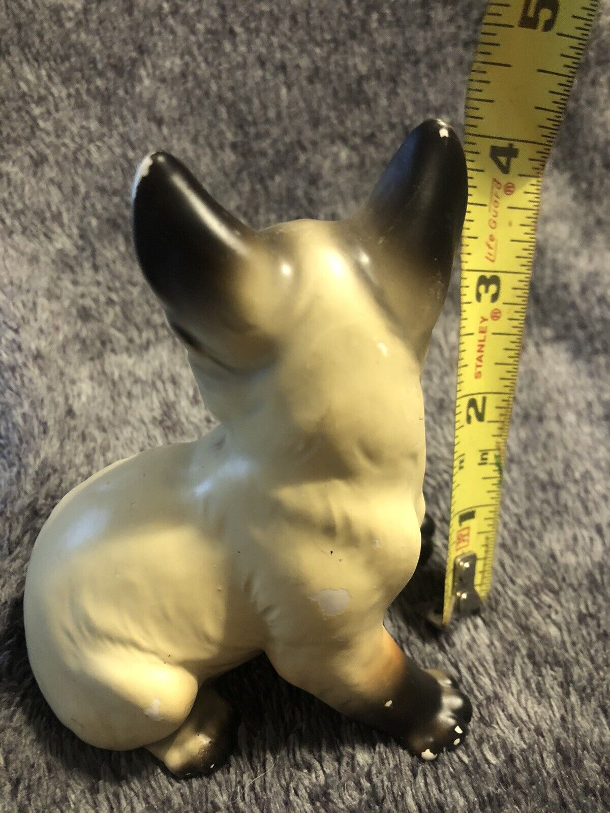 Vintage ￼4” siamese cat figurine Ceramic ￼from Nofleans ￼Japan