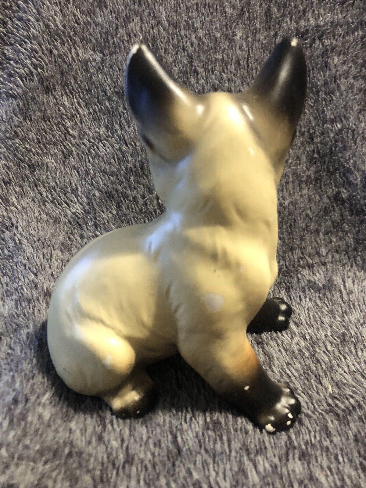 Vintage ￼4” siamese cat figurine Ceramic ￼from Nofleans ￼Japan