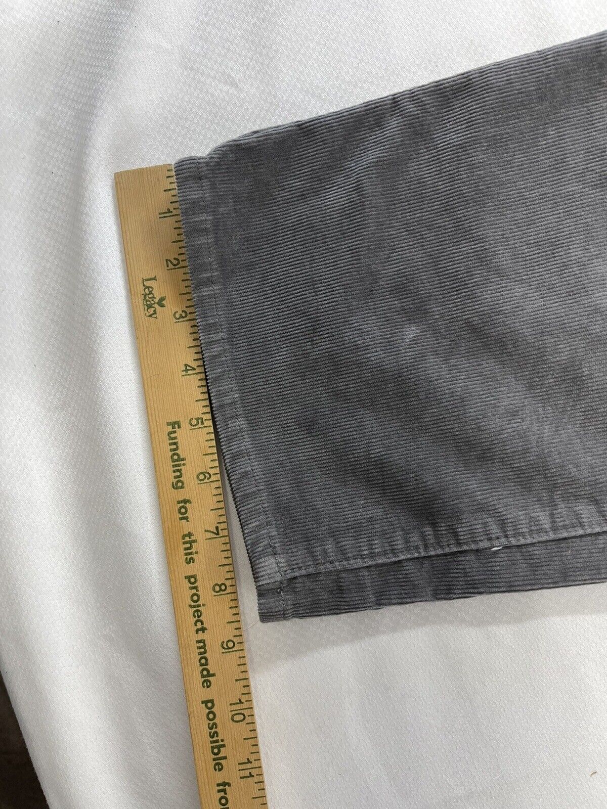 L.L. Bean Corduroy Pants Men's 40 x 29 Grey Cotton Outdoor Standard 5-Pocket