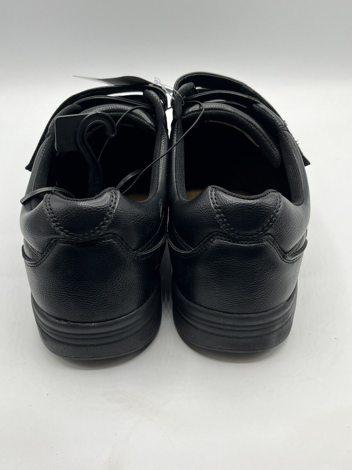 Men Shoes George Size 13 W W/Double Uppers Strap Enclosure Black