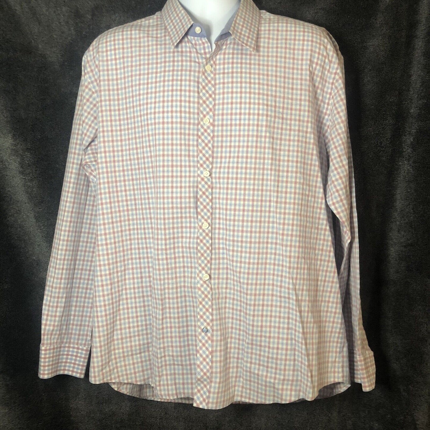 Ben Sherman Shirt Mens XL Button Up Long Sleeve Dress or Casual Plaid NICE