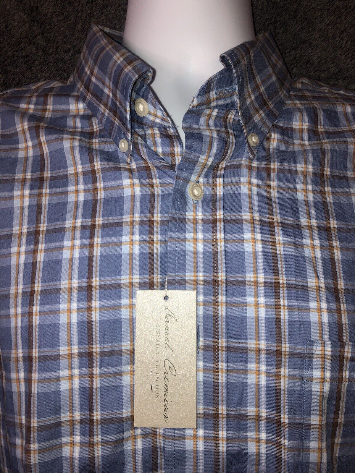 Daniel Cremieux Signature size XL Shirt plaid Long Sleeve button up