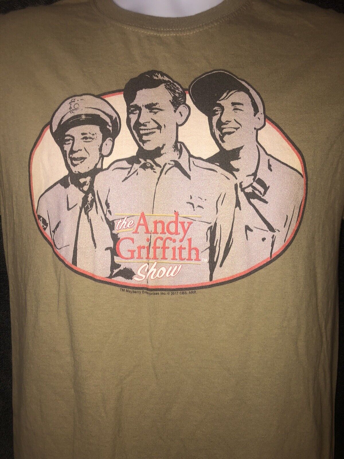 Andy griffin show small beige T-Shirt 2017 ￼MayBerry ￼Enterprise INC. TV