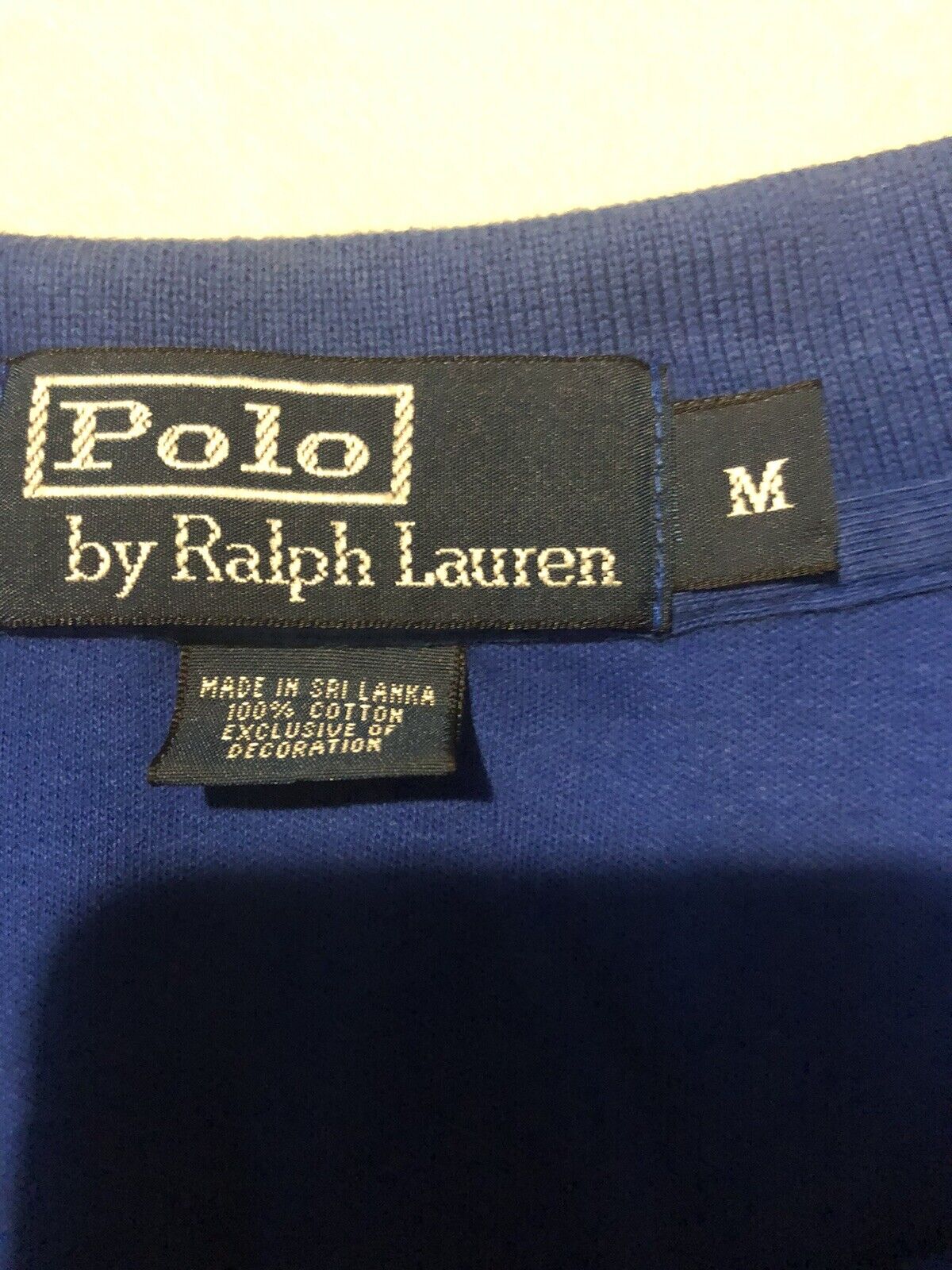 Polo Ralph Lauren mens M Polo shirt great condition short sleeve blue cotton