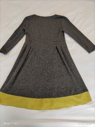 Uncle Frank Anthropologie Gray/Yellow Mini Dress Or Long Tunic Top  Size XS