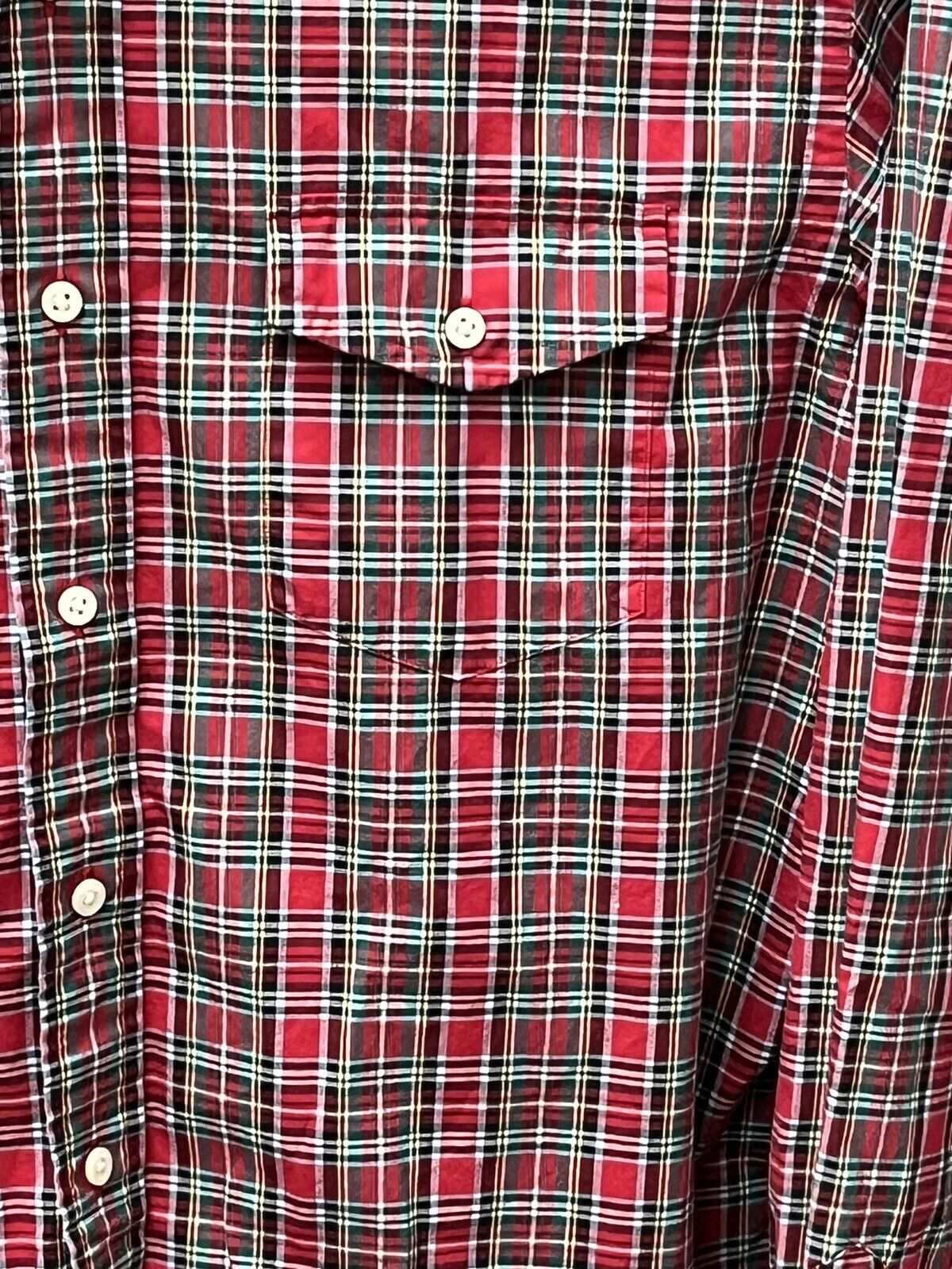 Ralph Lauren Shirt Mens Size XL Long Sleeve Button Front Red Plaid