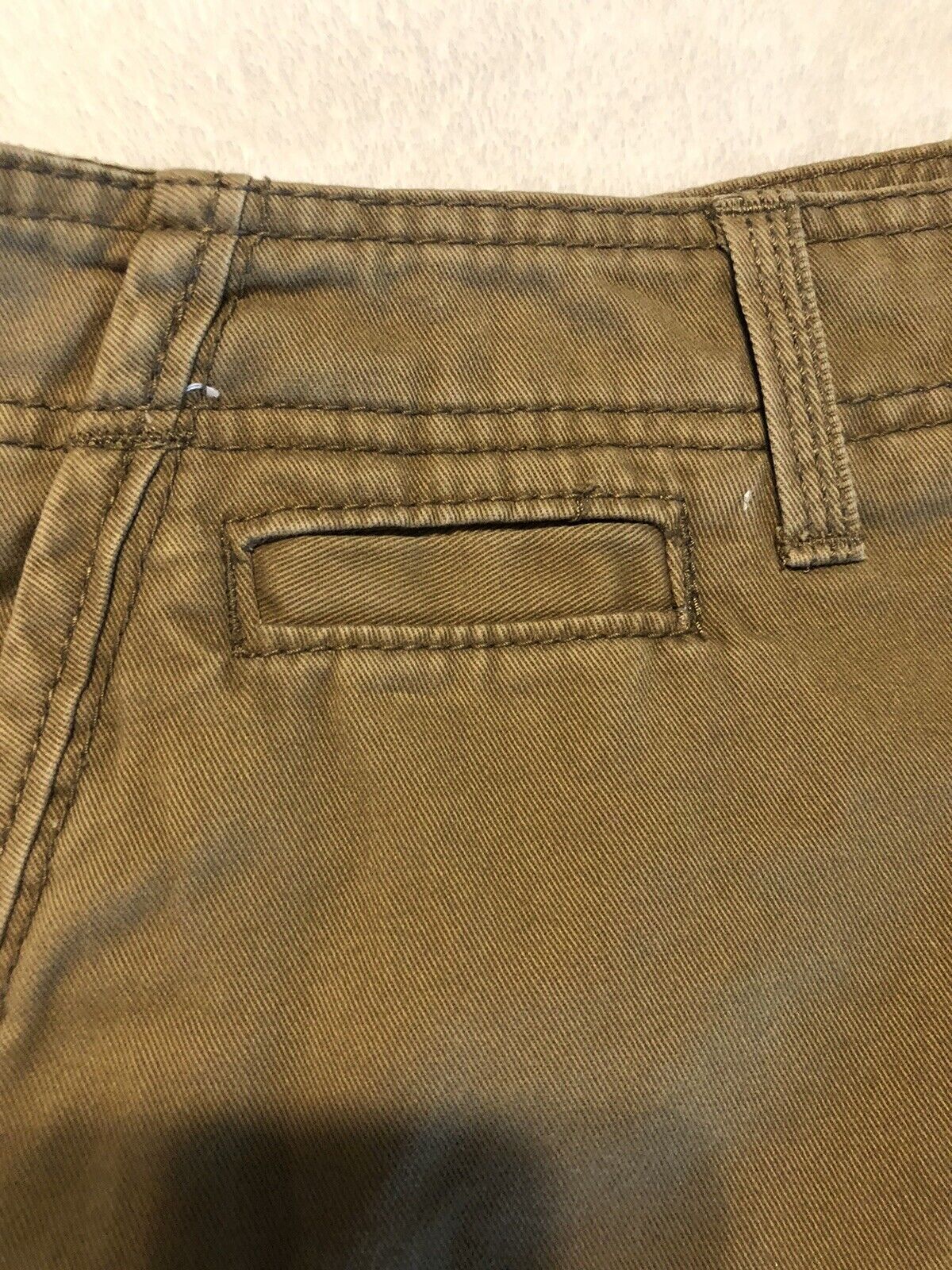 OP Ocean Pacific Cargo Shorts Mens 34 Khaki Zip Pocket Hiking Skateboarding