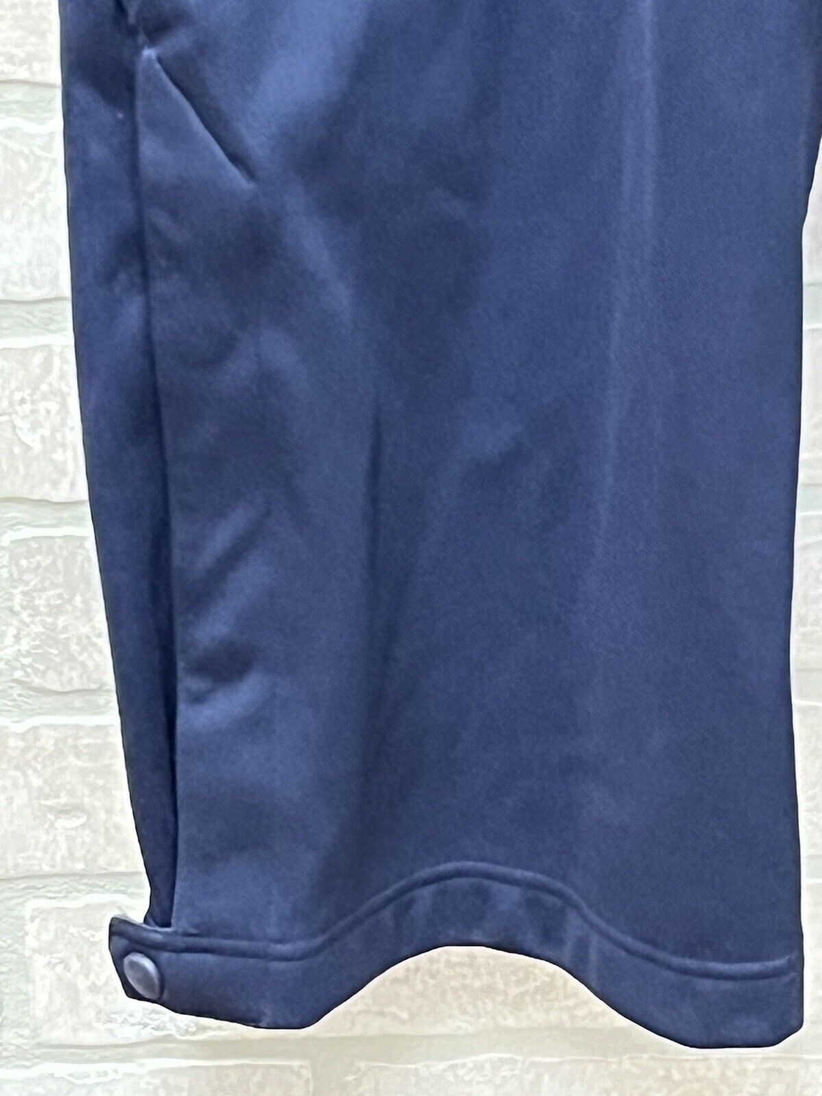 Adidas Mens Navy Blue Track Pants Pull On Elastic Waist Zip Pockets Size XL